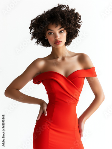 A stylish fashion model in ...