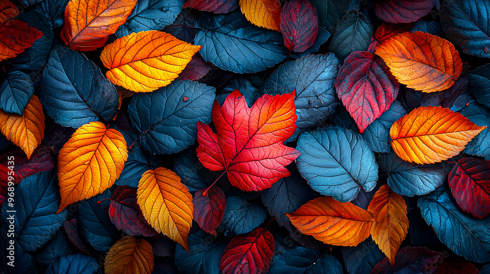 custom made wallpaper toronto digitalbackground of autumn foliage yellow orange red blue