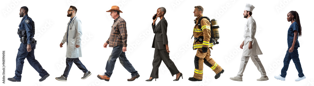Walking people full body png cut out element set Walking people full body png cut out element set