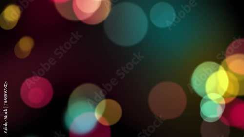 Abstract looping motion background with flying particles. Animated overlay with bokeh, seamless loop. photo