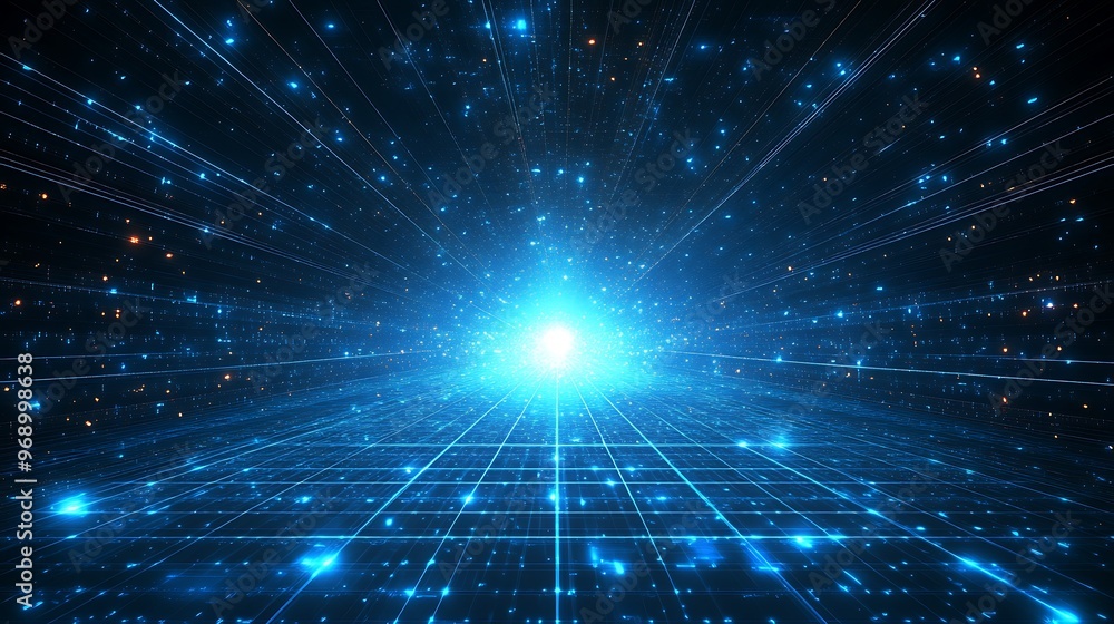 A stunning visual of cosmic energy radiating in deep blue tones, creating a sense of infinity and exploration in the universe. A stunning visual of cosmic energy radiating in deep blue tones, creating a sense of infinity and exploration in the universe.