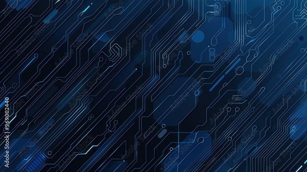 Blue Circuit Board Abstract Background Blue Circuit Board Abstract Background