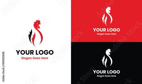 chicken logo, hen logo, chicken meat logo, restaurant logo, bar b q logo, fried chicken, BBQ