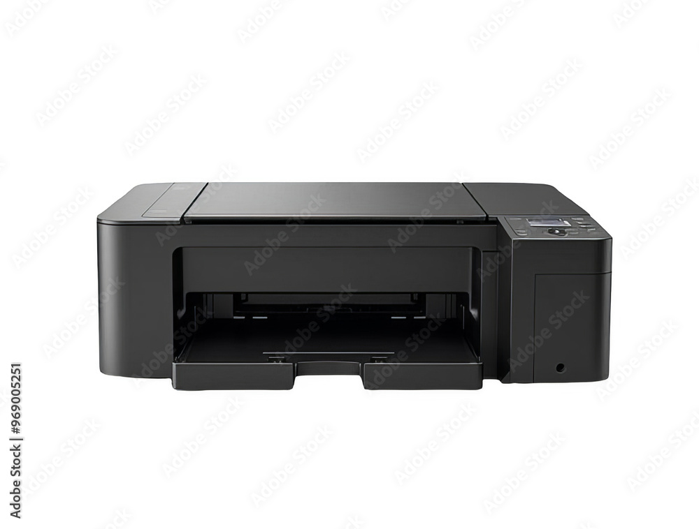 Compact All-in-One Printer Scanner Copier Isolated on White or Transparent PNG Compact All-in-One Printer Scanner Copier Isolated on White or Transparent PNG