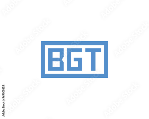 B G T logo design vector template.