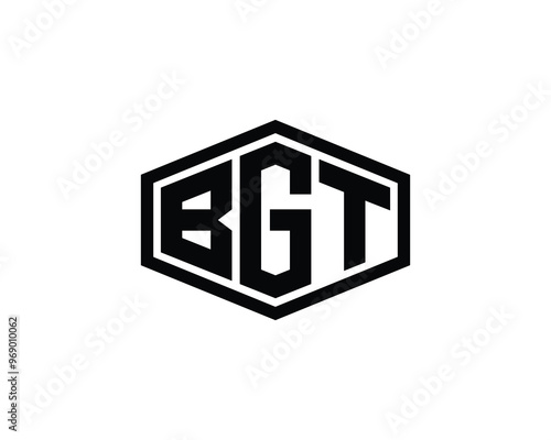 B G T logo design vector template.