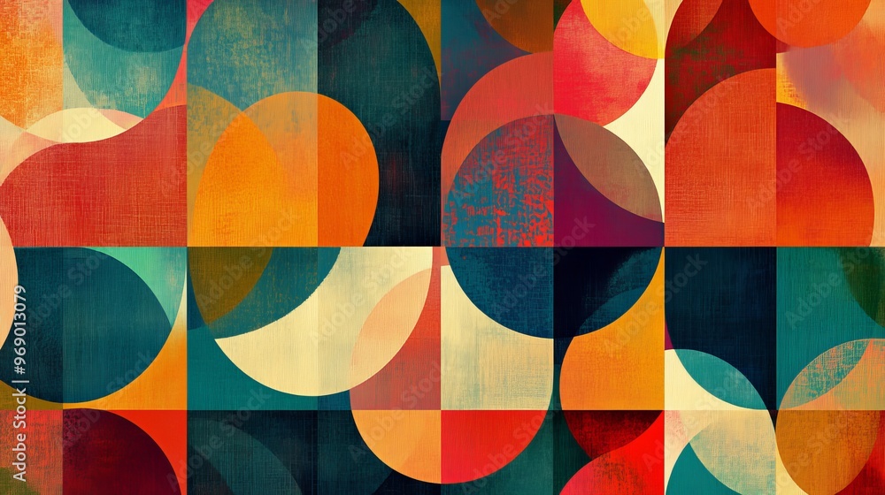 Abstract geometric pattern with vibrant colors Abstract geometric pattern with vibrant colors