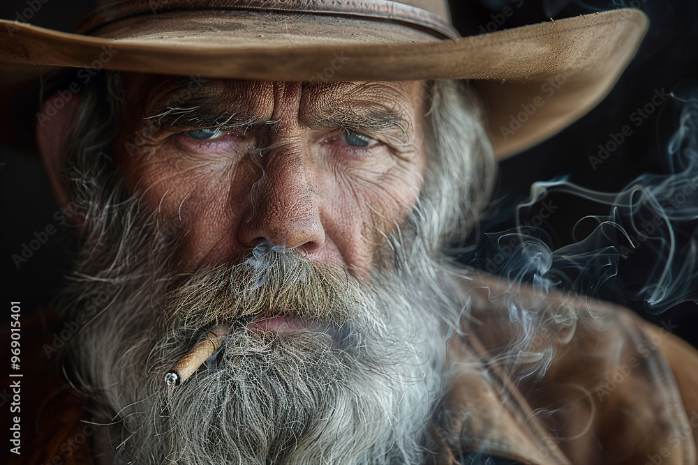 Dramatic western movie scene personage harsh brutal cowboy beautiful cowgirl, Generative AI Dramatic western movie scene personage harsh brutal cowboy beautiful cowgirl, Generative AI