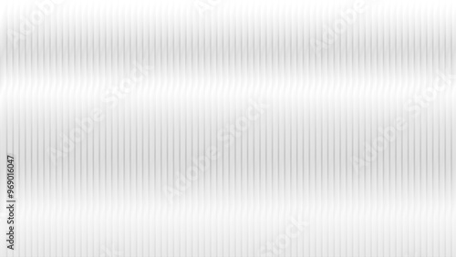 White ribbed glass texture background. Soft grey frosted acrylic reeded wavy surface. Fluted door window close-up. The glassy background design creates a delicate, airy feel—a vector illustration.