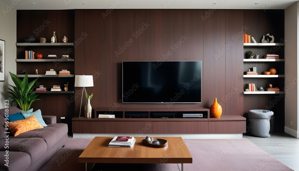 Photo modern style interior room 3d illustration Interior frame living room with colorful white sofa,led with blank frame Photo modern style interior room 3d illustration Interior frame living room with colorful white sofa,led with blank frame