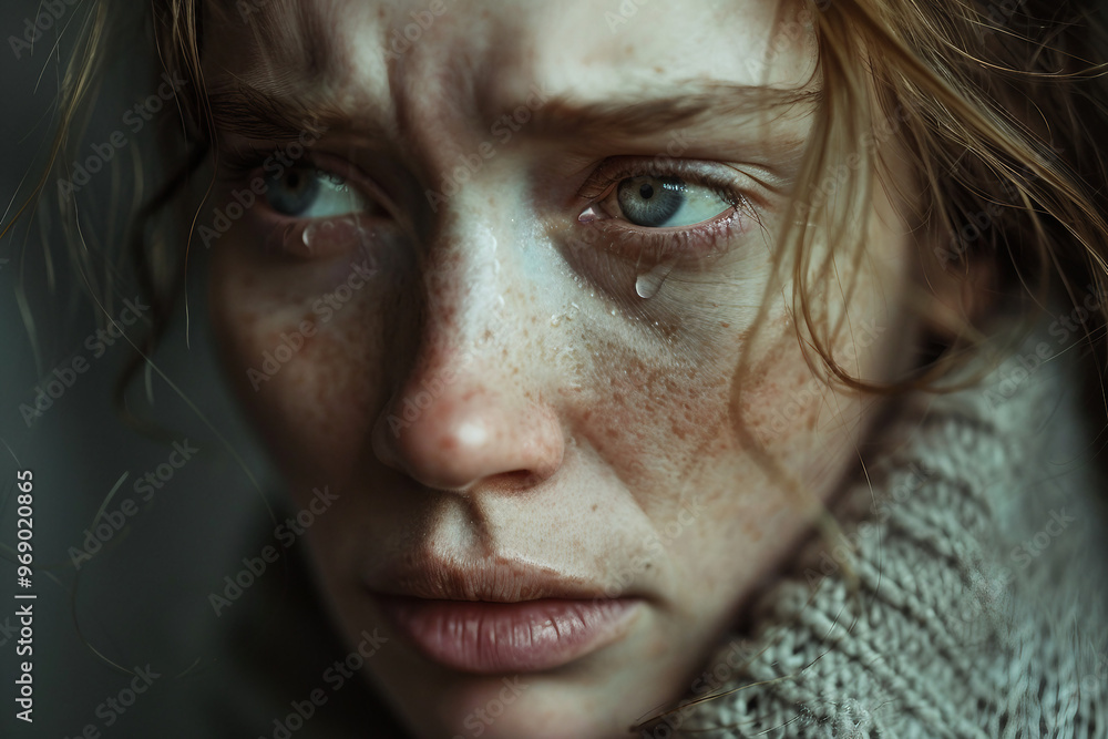 Generative AI creative illustration of desperate person with mental disorder health problems Generative AI creative illustration of desperate person with mental disorder health problems