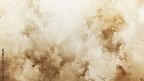 Beige watercolor background with a soft cloud texture