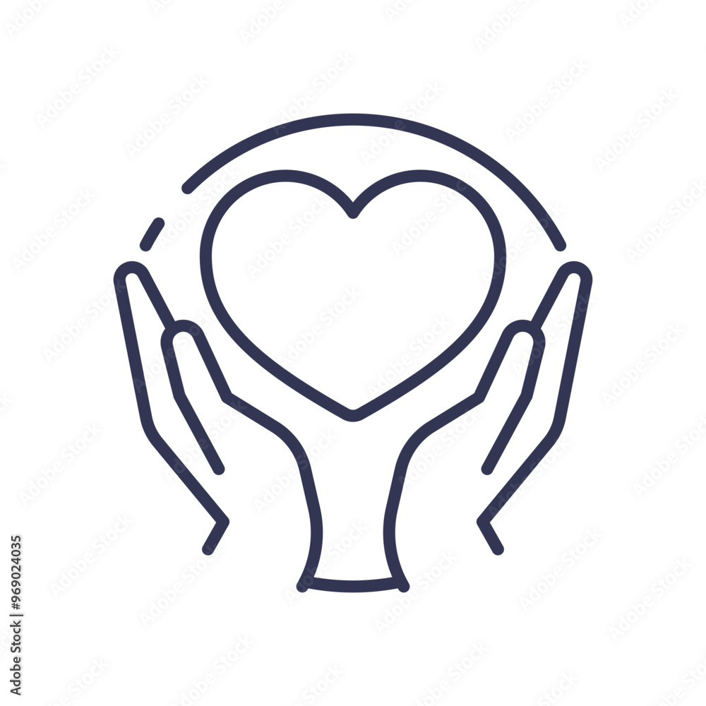 Hands holding a heart symbolizing care, support, and compassion. Hands holding a heart symbolizing care, support, and compassion.