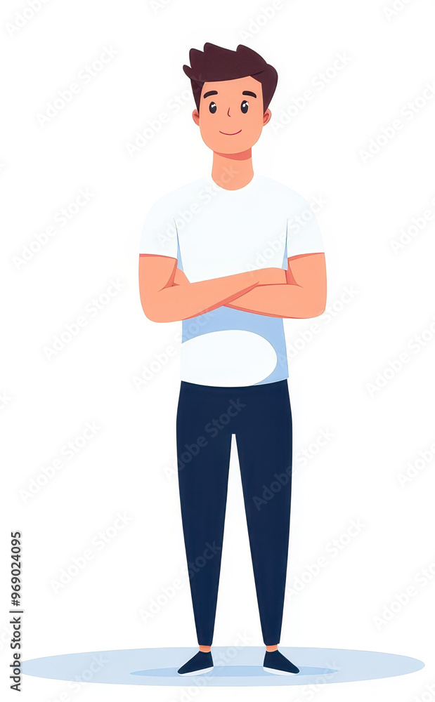 A dapper man poses confidently, capturing attention with his striking features a perfect character illustration. A dapper man poses confidently, capturing attention with his striking features a perfect character illustration.