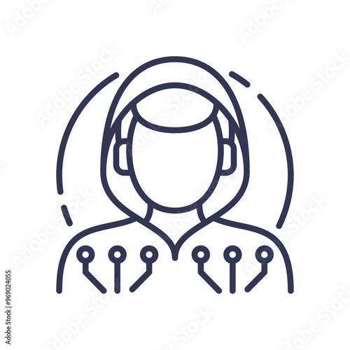 Illustration of a hooded figure symbolizing a hacker, representing cyber threats and digital security risks.