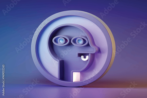 mobile phone app icon. Software concept, 3D social media icons