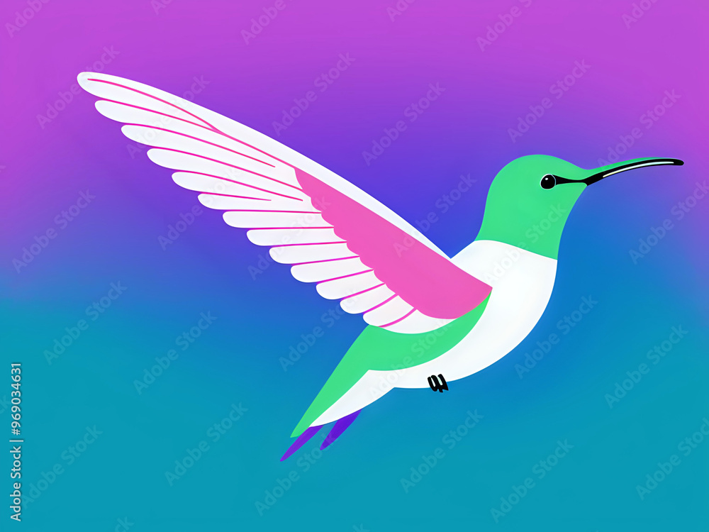 Obraz premium abstrakter Kolibrie