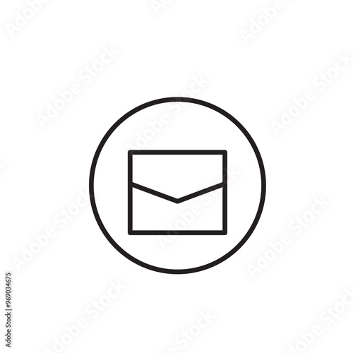 mail icon on button