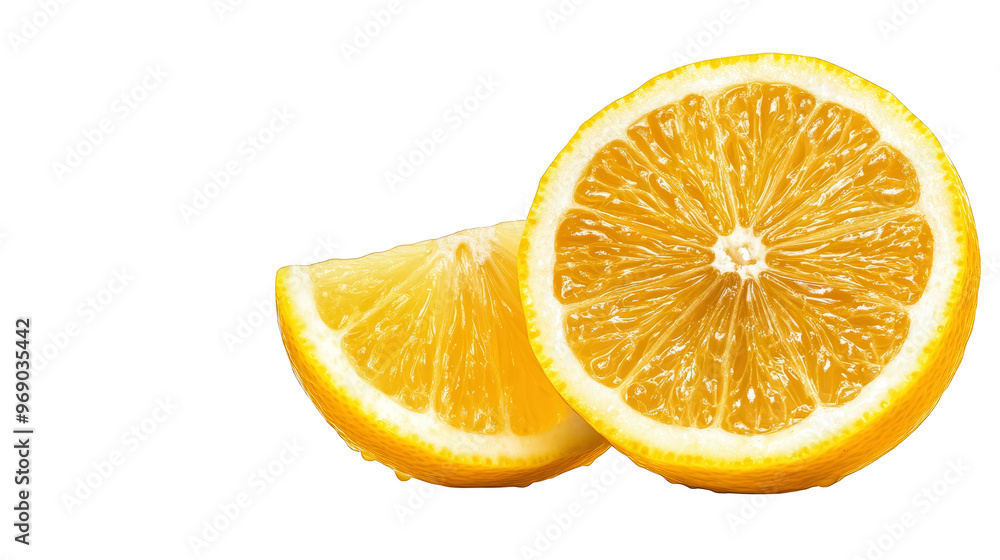 Fresh Lemon Slices with Abstract Background Fresh Lemon Slices with Abstract Background