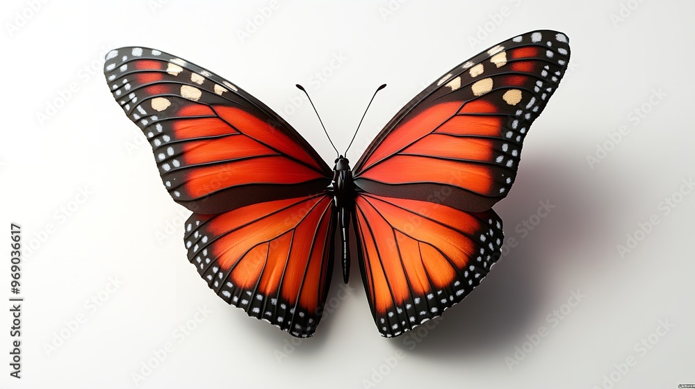 Fototapeta premium Captivating Butterfly Pollination Scene in the Garden. Nature and Wildlife concept