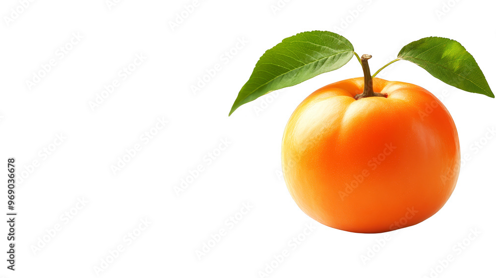 Ripe Apricot with Green Leaf on Abstract Background Ripe Apricot with Green Leaf on Abstract Background