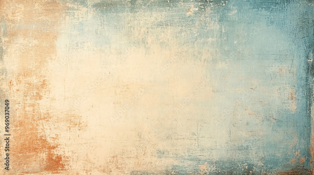 Fototapeta premium Abstract texture with a blend of soft blues and warm earth tones.