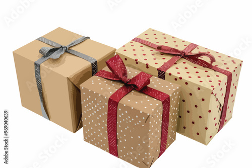 Elegant Gift Box and Product Packaging Template Clipart