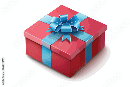 Elegant Gift Box Clipart on White Background for Creative Projects