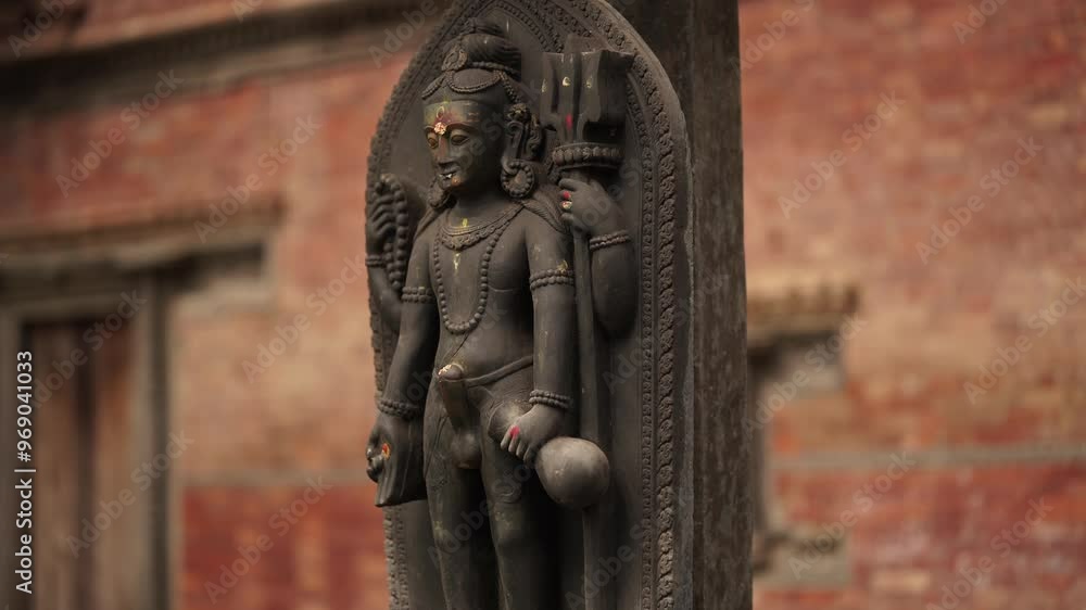 Statue of Hindu God Kaam Dev in Temple of Nepal, Deity of Hindu God on the Wall of the Temple
Statue of Hindu God Kaam Dev in Temple of Nepal, Deity of Hindu God on the Wall of the Temple