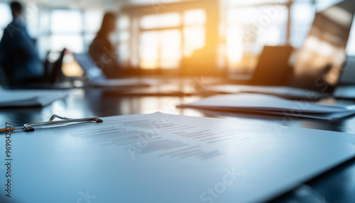 Wallpaper Mural A Close-up View of a Document on a Desk in an Office Torontodigital.ca