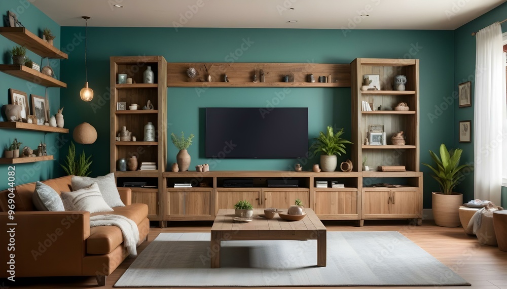 Photo modern style interior room 3d illustration Interior frame living room with colorful white sofa,led with blank frame Photo modern style interior room 3d illustration Interior frame living room with colorful white sofa,led with blank frame