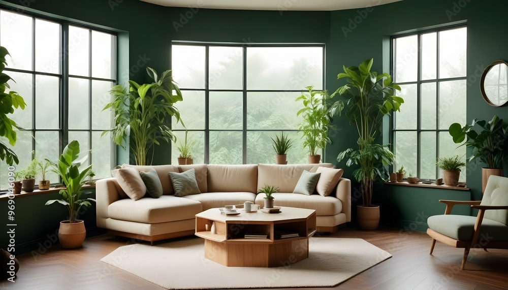 Photo modern style interior room 3d illustration Interior frame living room with colorful white sofa,led with blank frame Photo modern style interior room 3d illustration Interior frame living room with colorful white sofa,led with blank frame