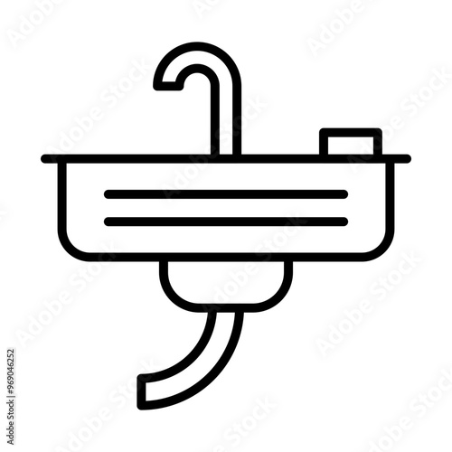 Sink line icon
