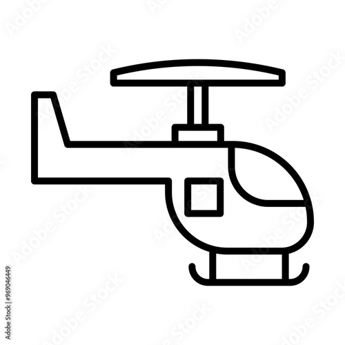 Helicopter line icon