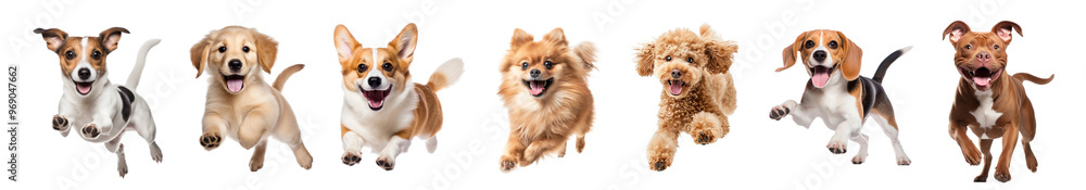 Running dog png cut out element set Running dog png cut out element set