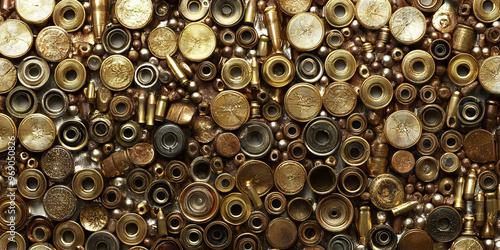 Ammo Artistry: A display of creative uses for bullet casings, such as jewelry, sculptures, and home decor. photo