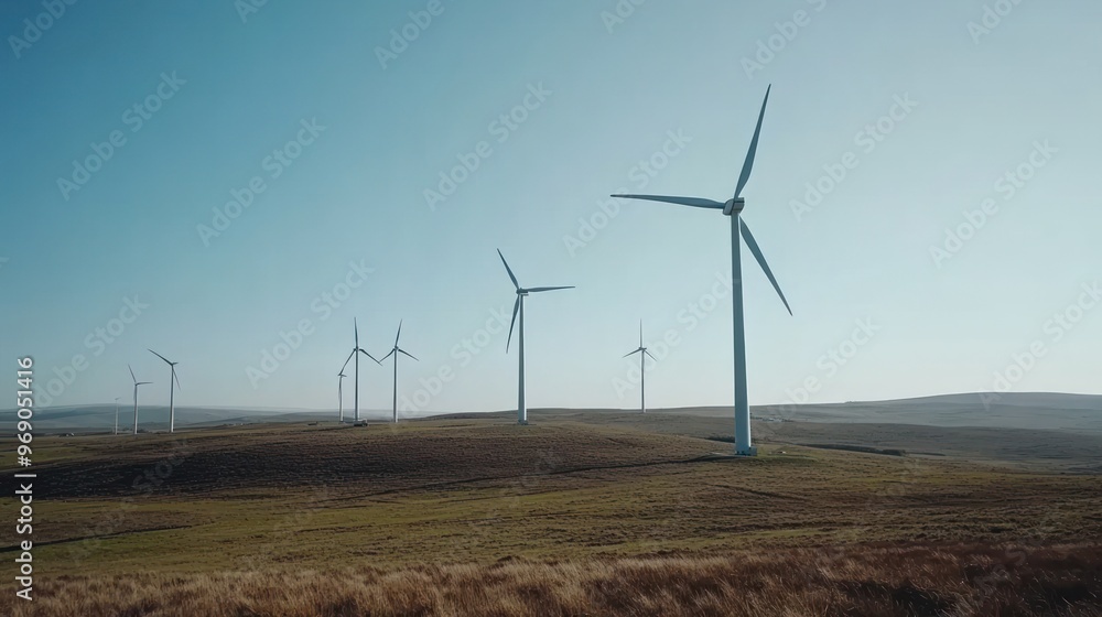 Wind Turbines in a Field Wind Turbines in a Field