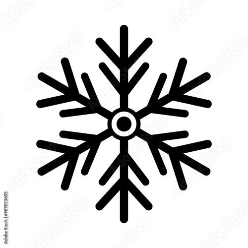 Snowflakes glyph icon