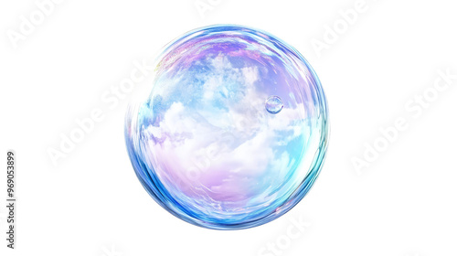 Wallpaper Mural Abstract Bubble with Sky and Clouds Digital Art Torontodigital.ca