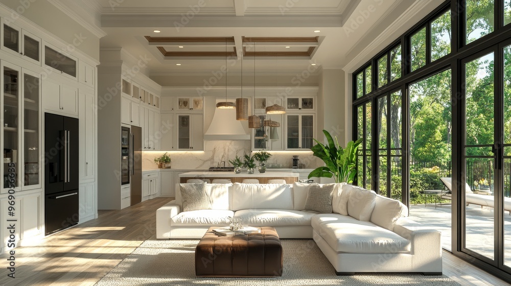 Futuristic AI-powered virtual home designers offering 3D renderings of interior remodels Futuristic AI-powered virtual home designers offering 3D renderings of interior remodels
