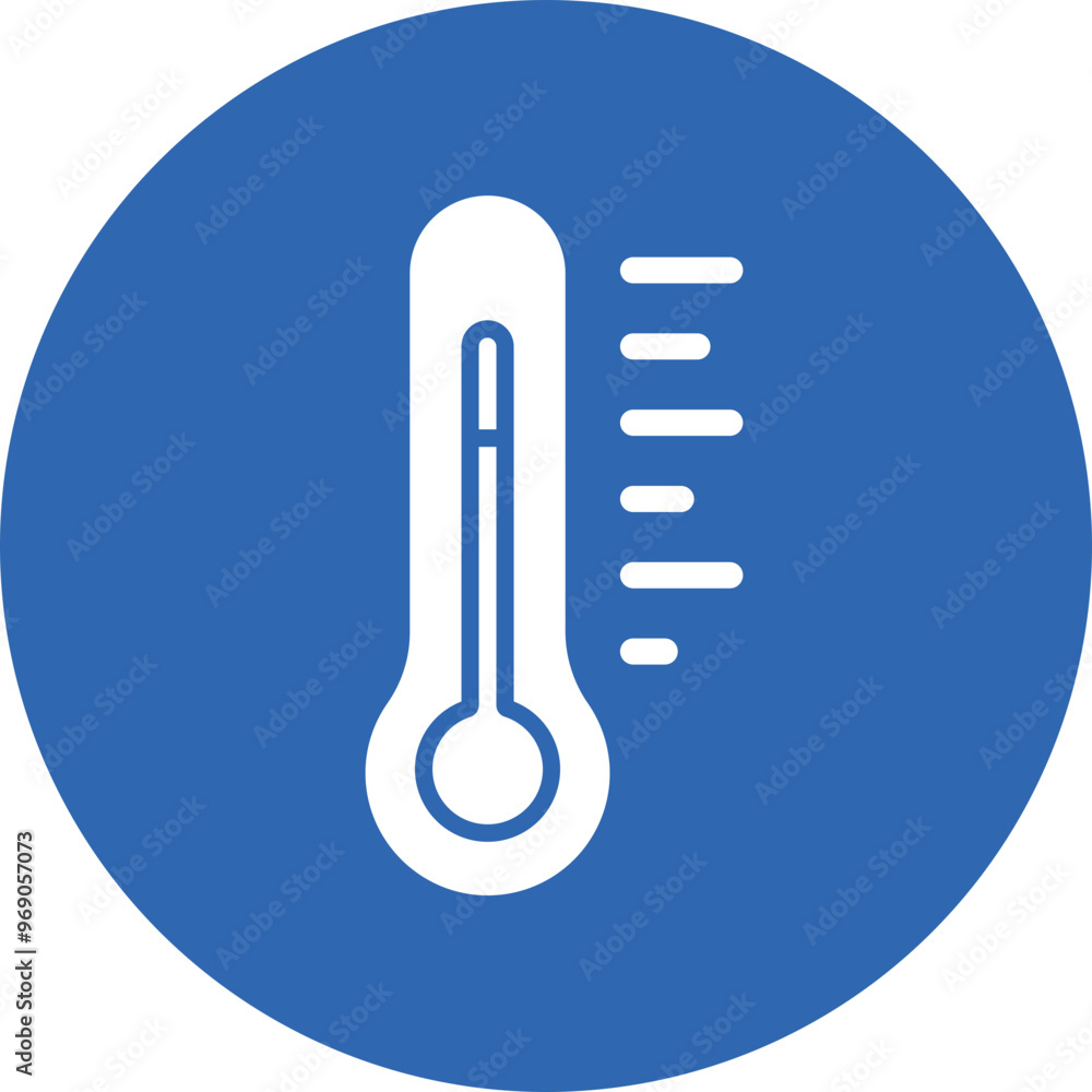 Thermometer glyph circle icon Thermometer glyph circle icon