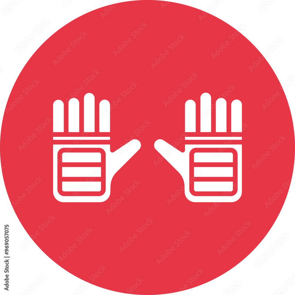 Fototapeta premium Ski Gloves glyph circle icon