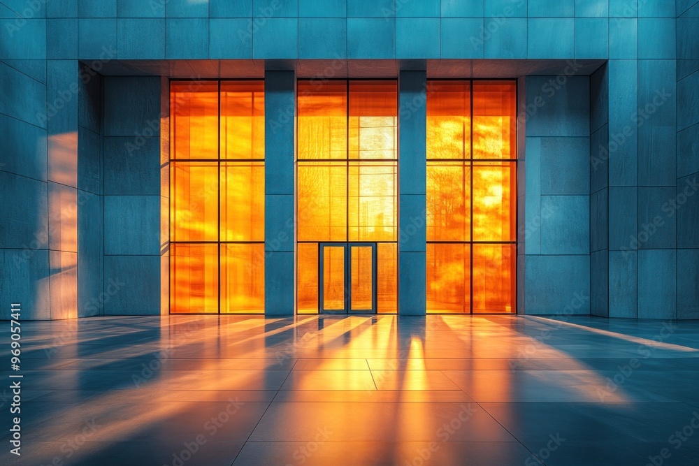 Glass Doors with a Sunset View Glass Doors with a Sunset View