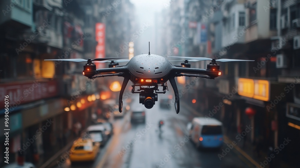 Autonomous AI-powered drones delivering food in urban areas: Drones using AI to navigate city streets and deliver meals directly to customers. Autonomous AI-powered drones delivering food in urban areas: Drones using AI to navigate city streets and deliver meals directly to customers.