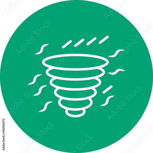 Disaster line circle icon