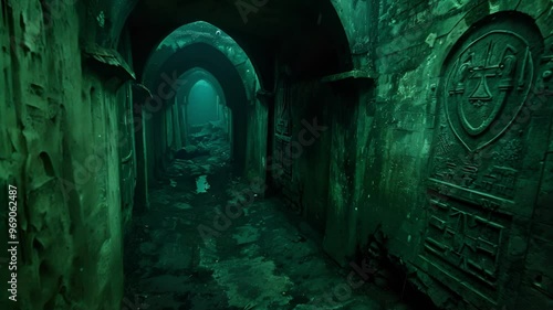 Mysterious Green Tunnel in a Forgotten Building