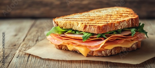 Delicious and fresh ham and...