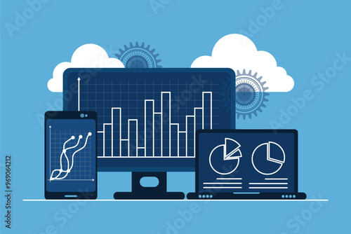 Statistics and data analysis  concept