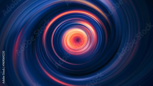 spinning background of colour navy blue and a mix of orange, abstract background