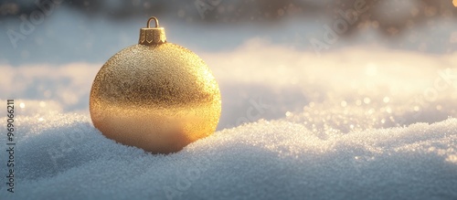 A single golden Christmas b...